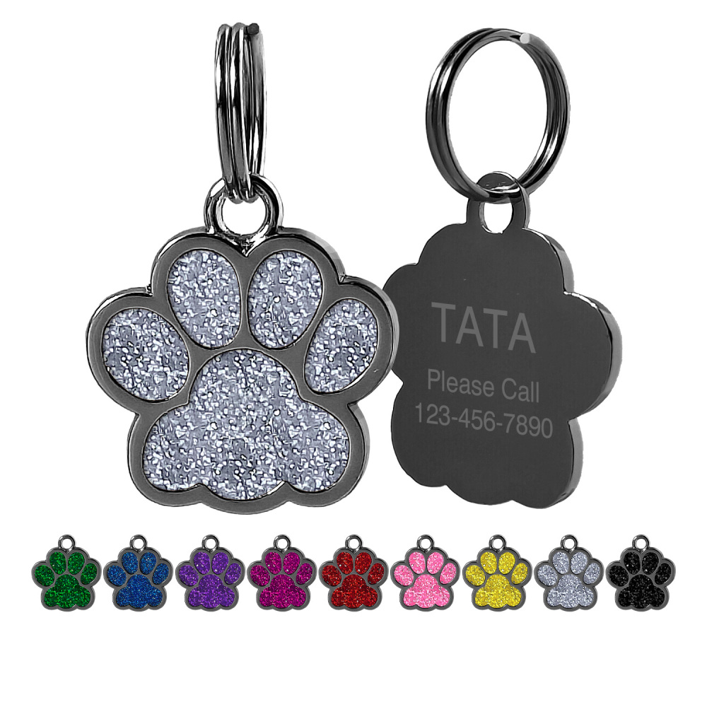 Personalized Dog Tag for Pets - Engraved Dog Name Tag - Slide On Cat ID Tags
