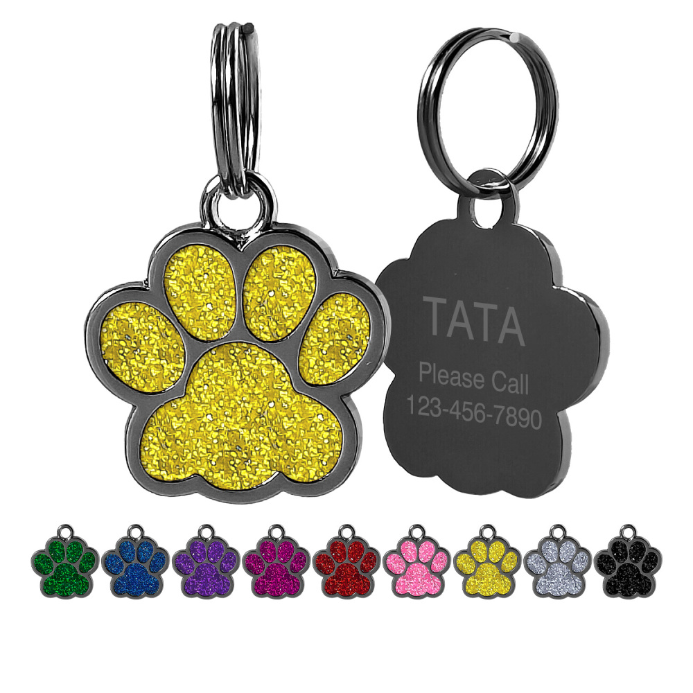 Personalized Dog Tag for Pets - Engraved Dog Name Tag - Slide On Cat ID Tags