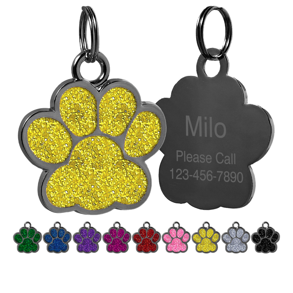 Personalized Dog Tag for Pets - Engraved Dog Name Tag - Slide On Cat ID Tags