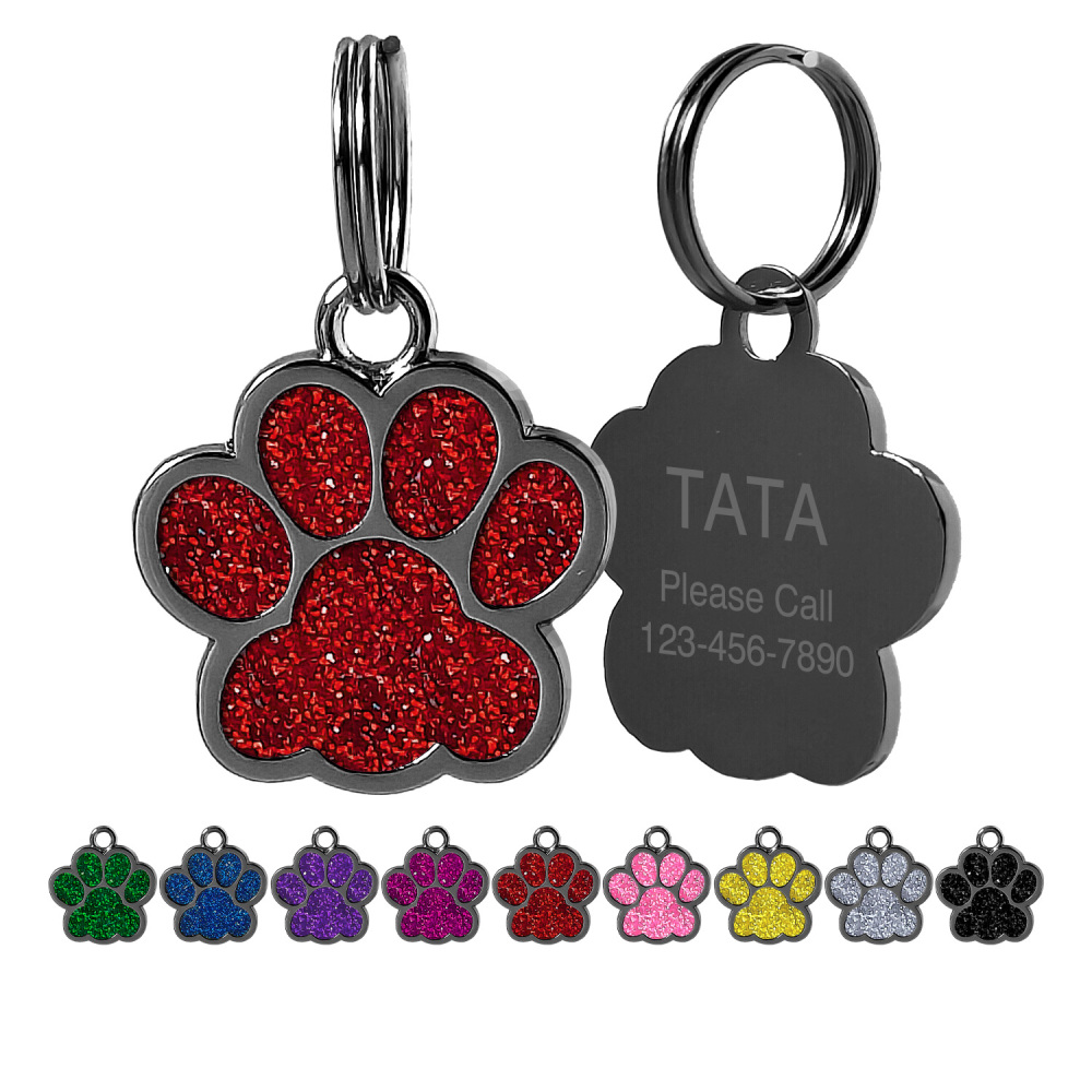 Personalized Dog Tag for Pets - Engraved Dog Name Tag - Slide On Cat ID Tags