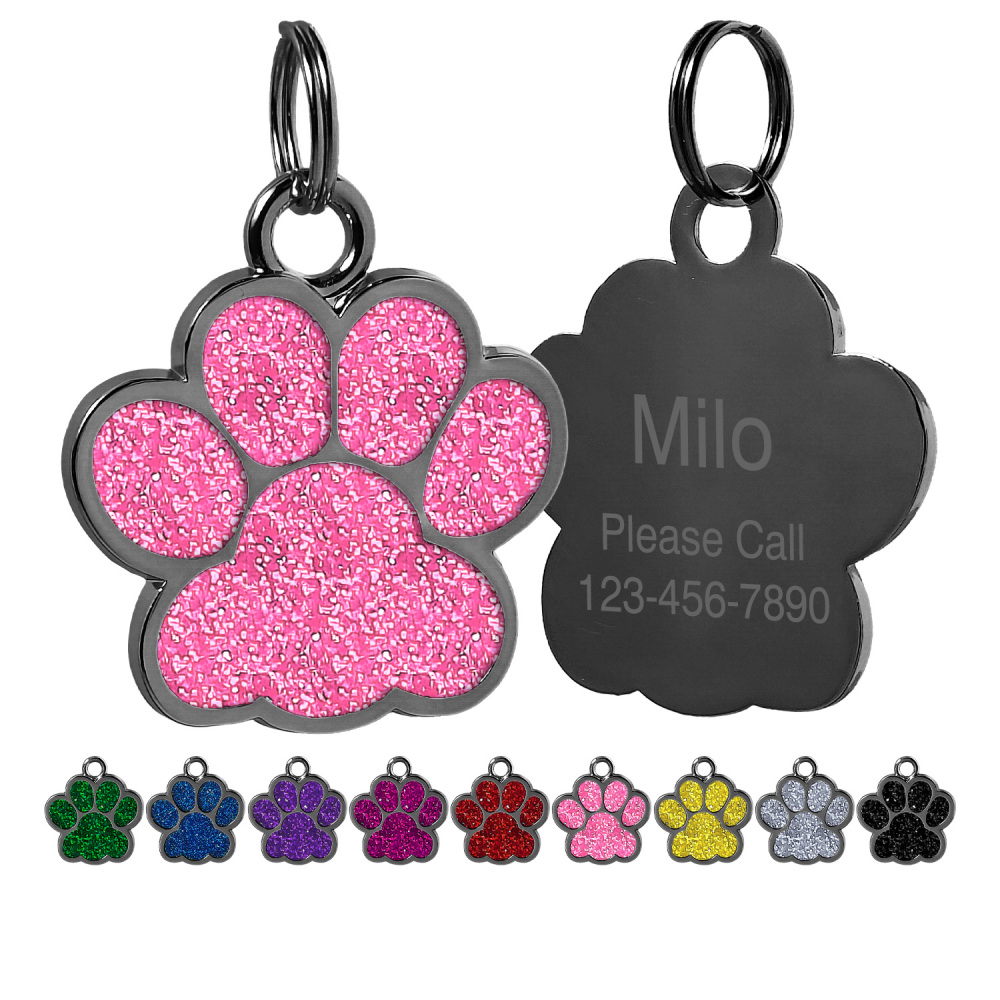 Personalized Dog Tag for Pets - Engraved Dog Name Tag - Slide On Cat ID Tags