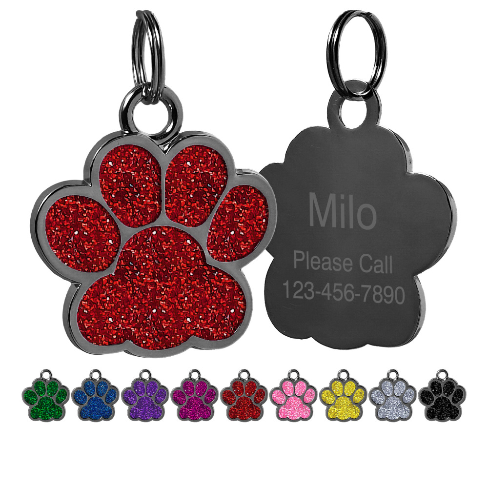 Personalized Dog Tag for Pets - Engraved Dog Name Tag - Slide On Cat ID Tags