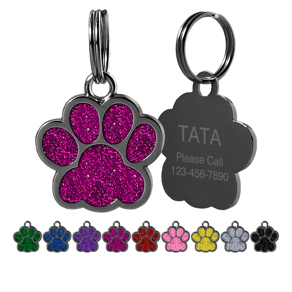 Personalized Dog Tag for Pets - Engraved Dog Name Tag - Slide On Cat ID Tags