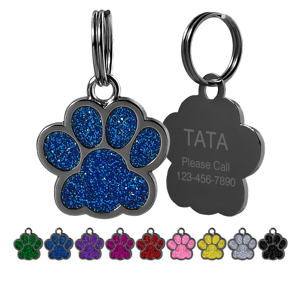 Personalized Dog Tag for Pets - Engraved Dog Name Tag - Slide On Cat ID Tags