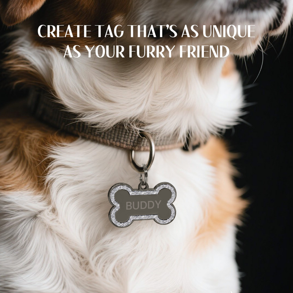 Personalized Dog Tag for Pets - Engraved Dog Name Tag - Slide On Cat ID Tags