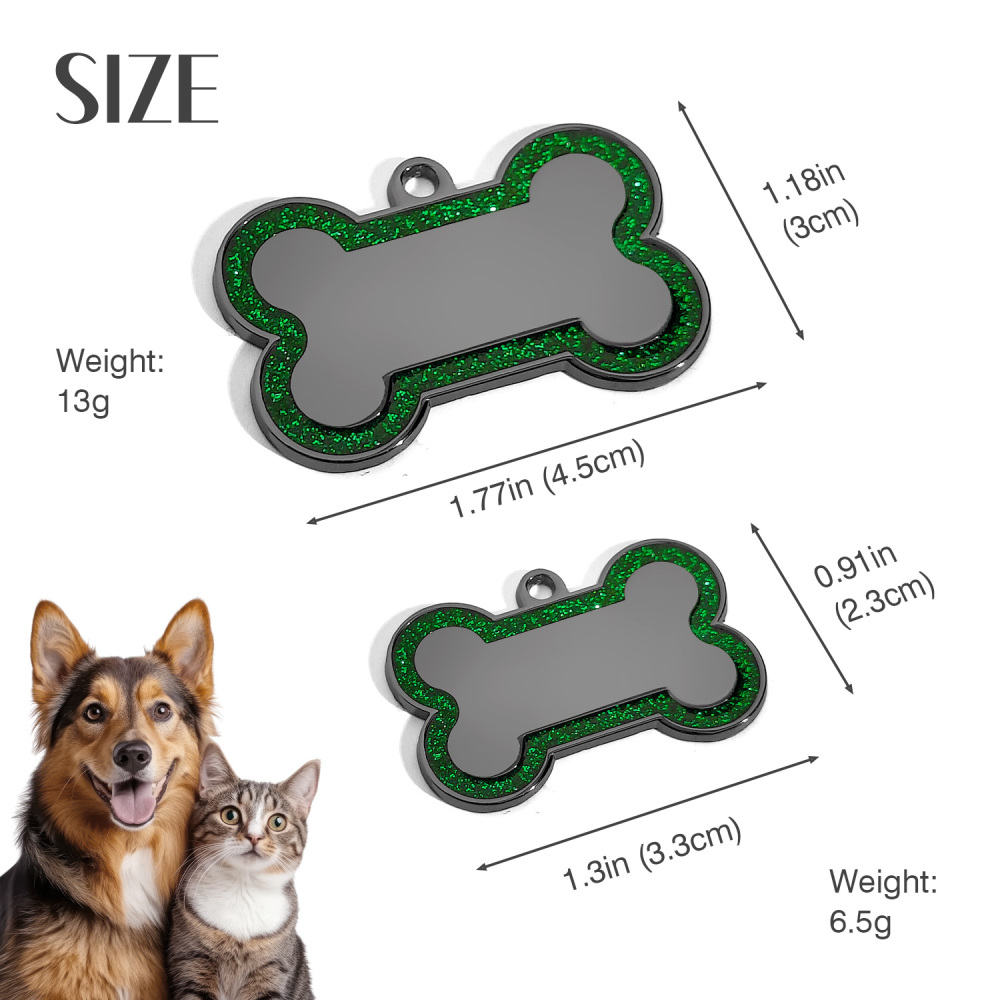 Personalized Dog Tag for Pets - Engraved Dog Name Tag - Slide On Cat ID Tags