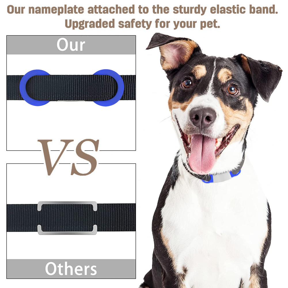 Personalized Pet Dog Tag - Silvery Background 2 Sizes - Total