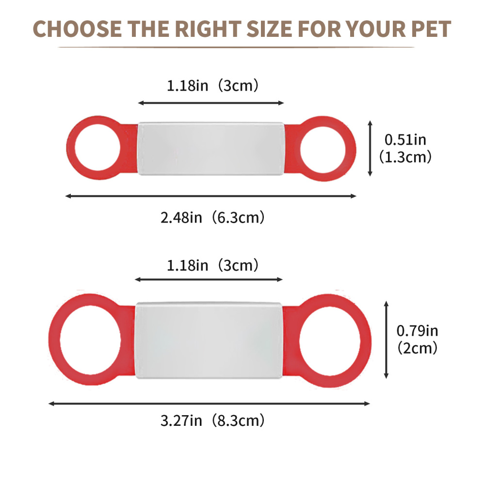 Personalized Pet Dog Tag - Silvery Background 2 Sizes - Total