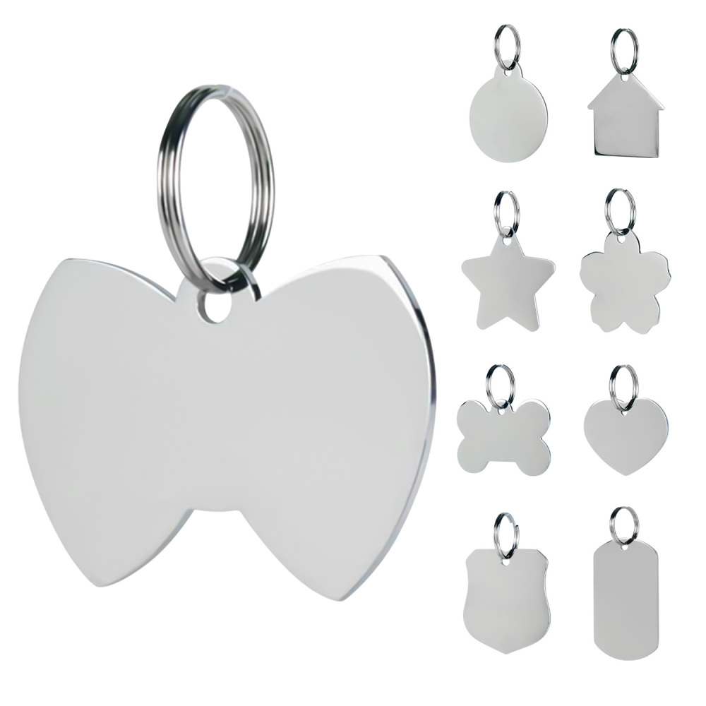 Personalized Stainless Steel Dog Tag for Pets - Engraved Name Tag for Dogs and Cats  - Slide-On ID Tag with Durable Construction and Easy-to-Read Text