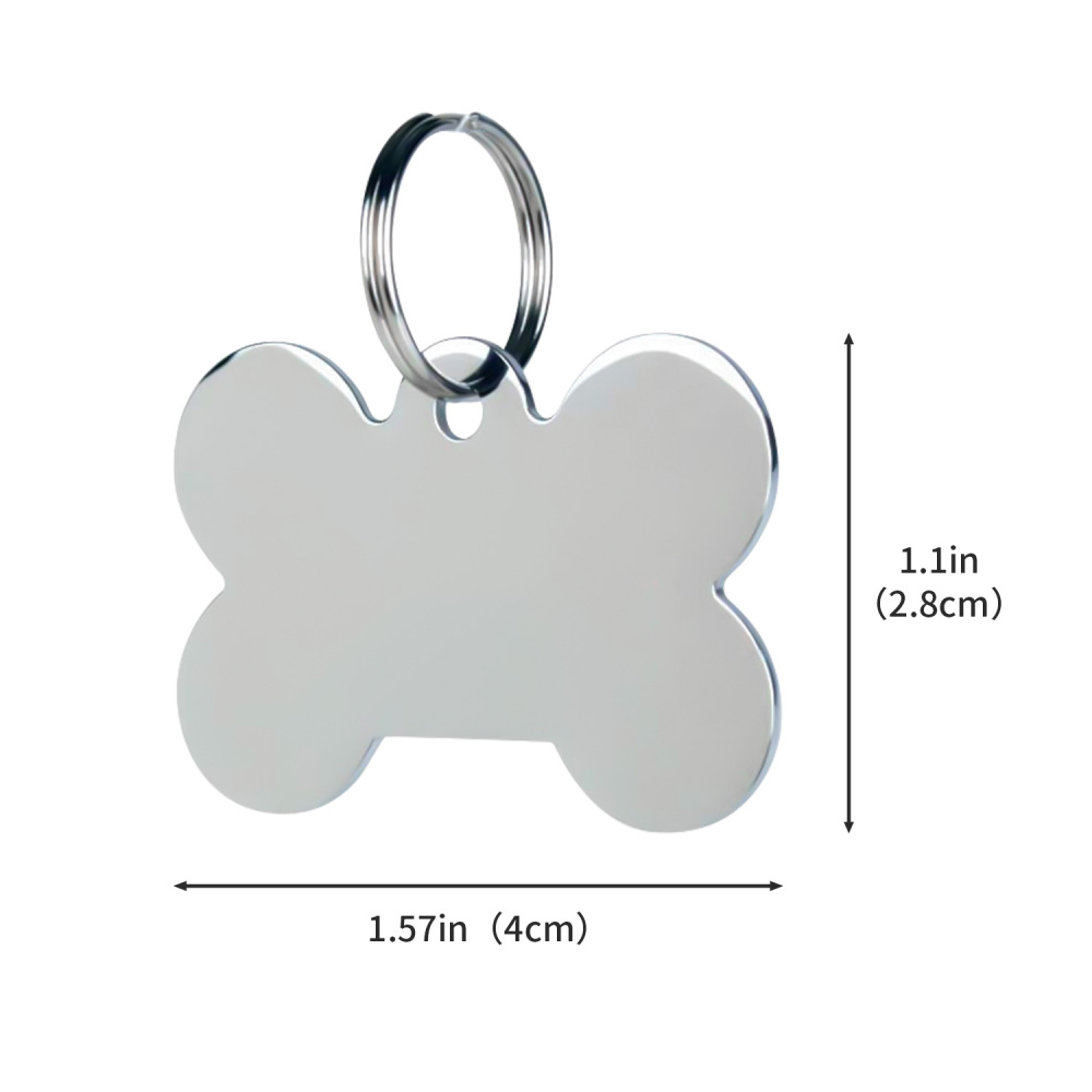 Personalized Stainless Steel Dog Tag for Pets - Engraved Name Tag for Dogs and Cats  - Slide-On ID Tag with Durable Construction and Easy-to-Read Text
