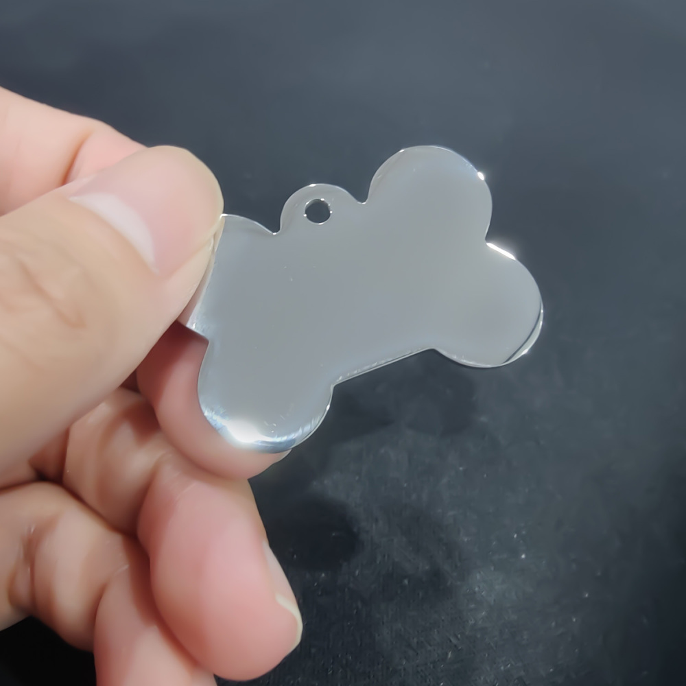 Personalized Stainless Steel Dog Tag for Pets - Engraved Name Tag for Dogs and Cats  - Slide-On ID Tag with Durable Construction and Easy-to-Read Text
