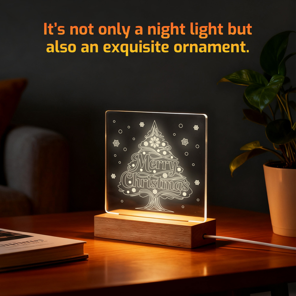 Night Glow Xmas Tree Art Light