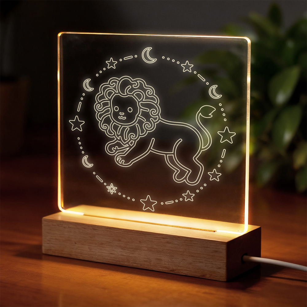Night Glow Leo Zodiac Light