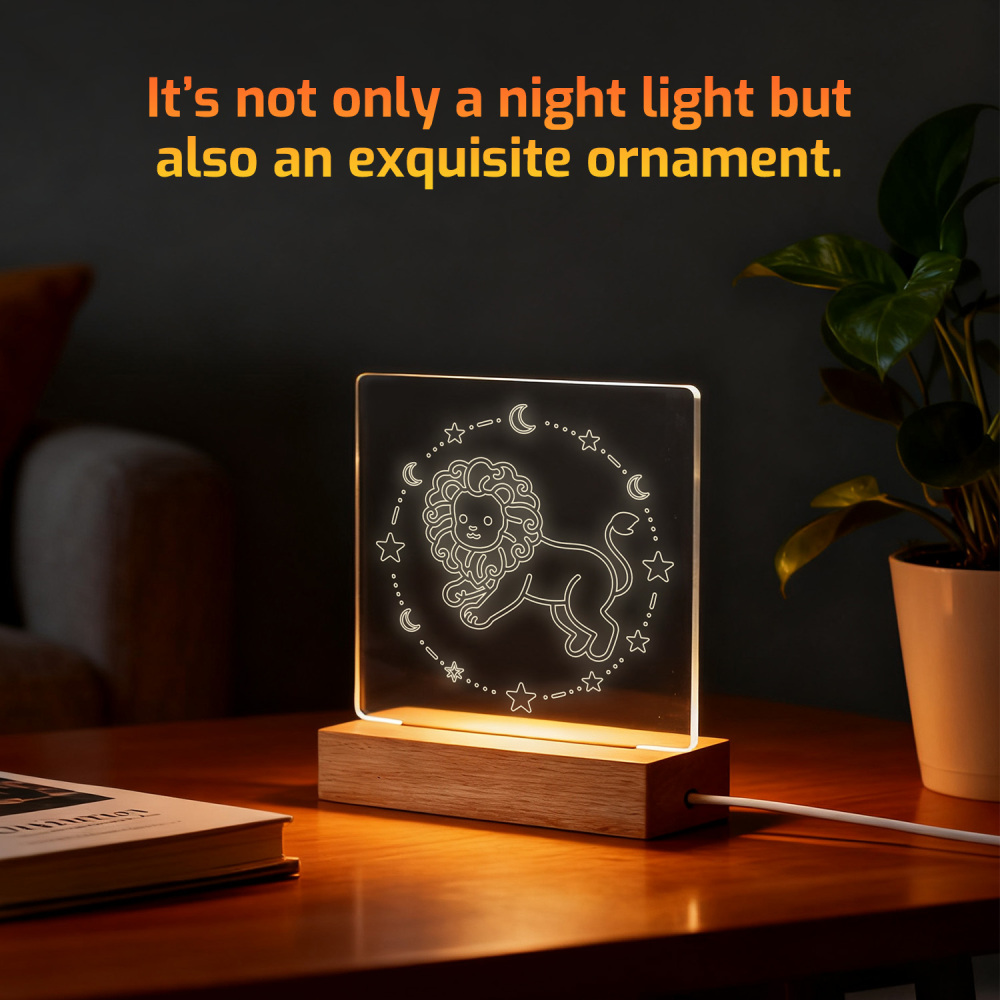 Night Glow Leo Zodiac Light