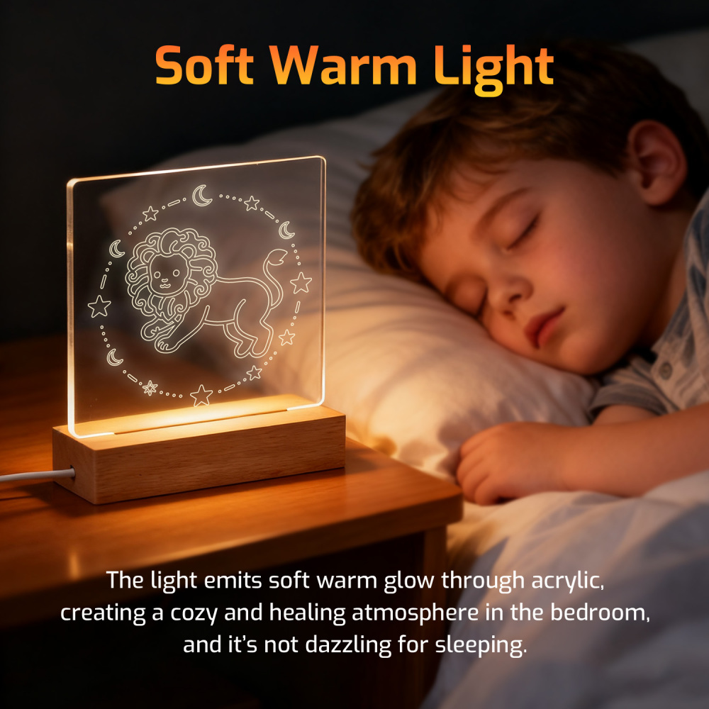 Night Glow Leo Zodiac Light