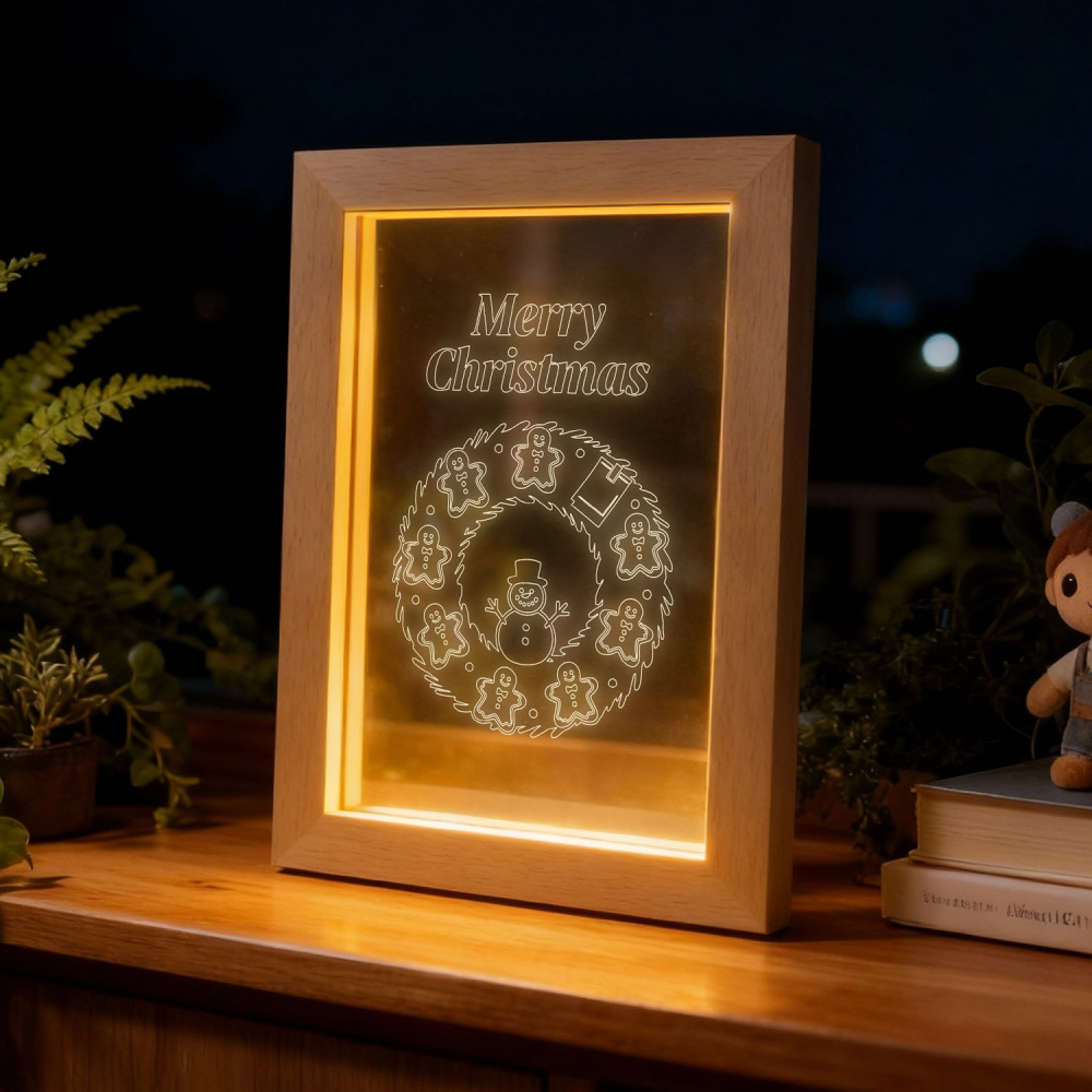 Glow Frames “Gingerbread Wreath” Christmas Light Frame