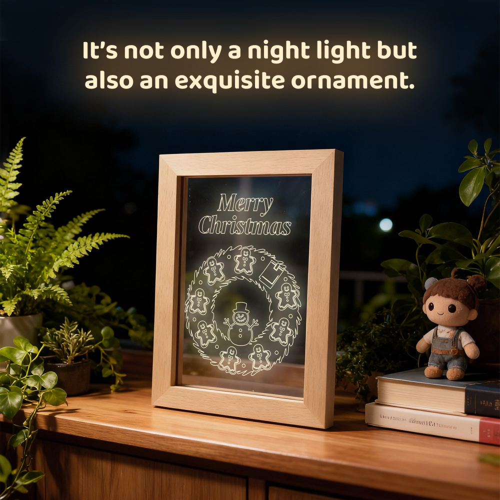 Glow Frames “Gingerbread Wreath” Christmas Light Frame