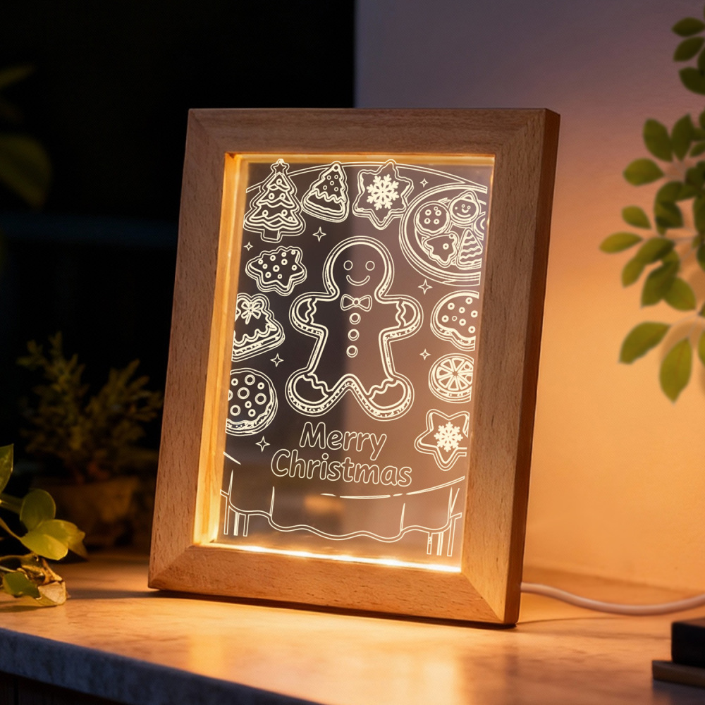 Glow Frames “Gingerbread Party” Christmas Light Frame