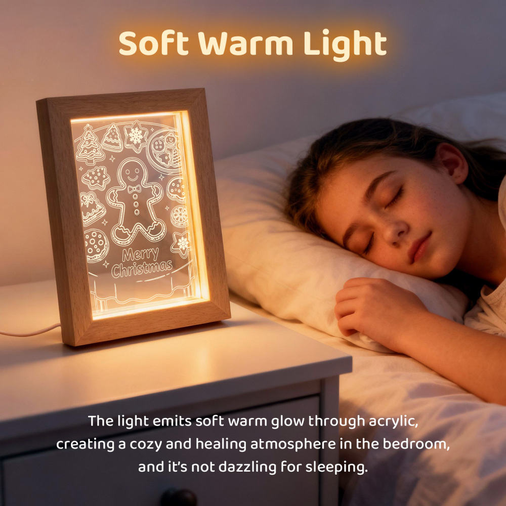 Glow Frames “Gingerbread Party” Christmas Light Frame