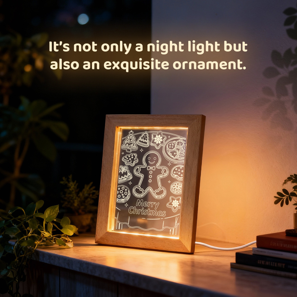Glow Frames “Gingerbread Party” Christmas Light Frame