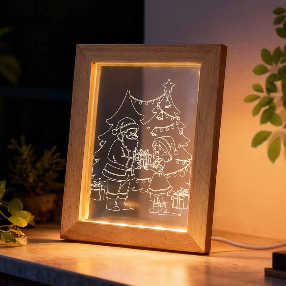 Glow Frames “Santa’s Gift Exchange” Christmas Light Frame