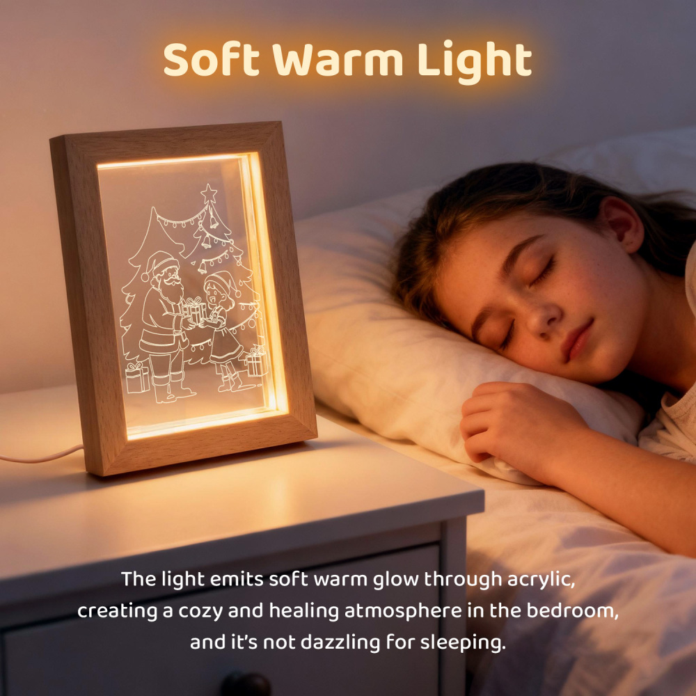 Glow Frames “Santa’s Gift Exchange” Christmas Light Frame