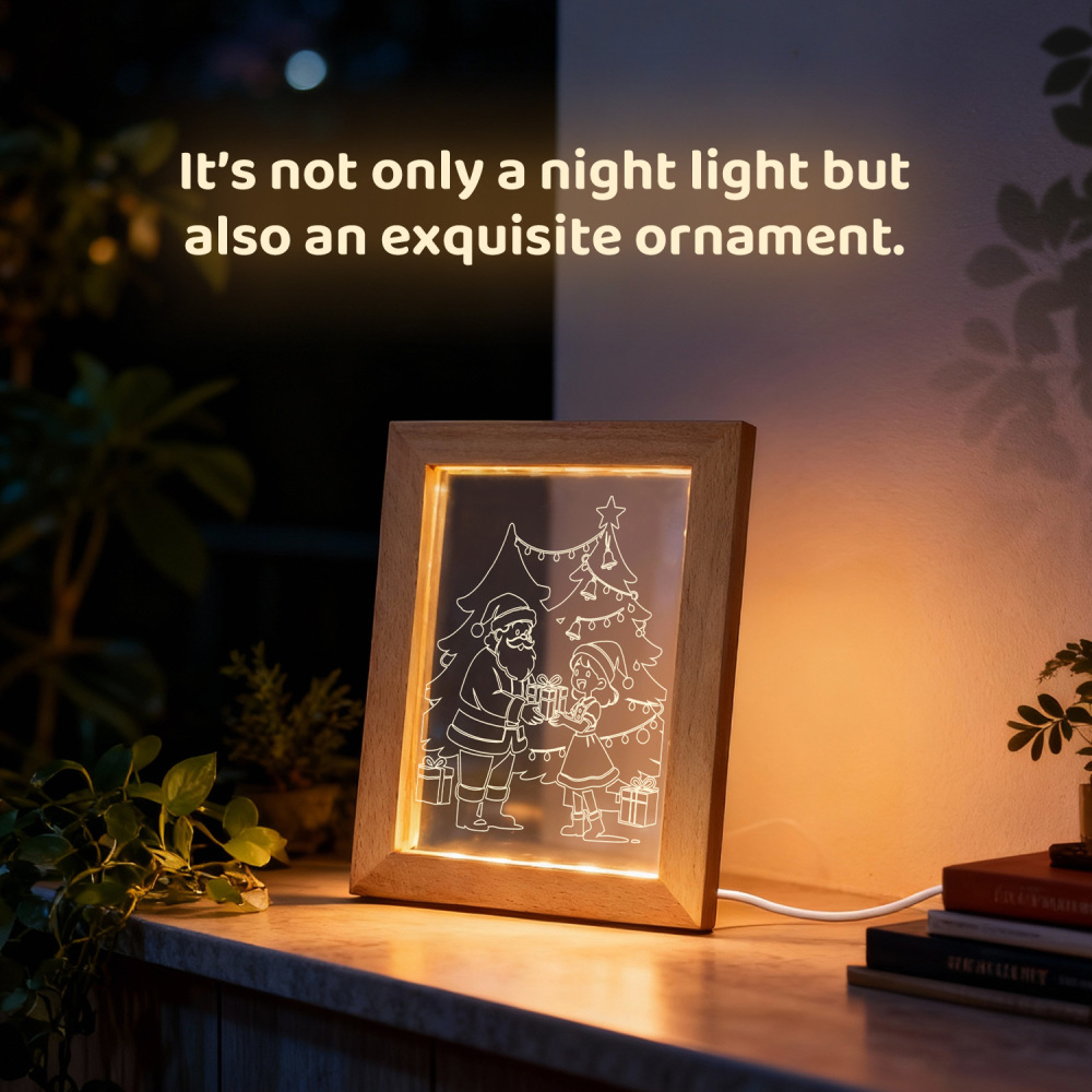 Glow Frames “Santa’s Gift Exchange” Christmas Light Frame