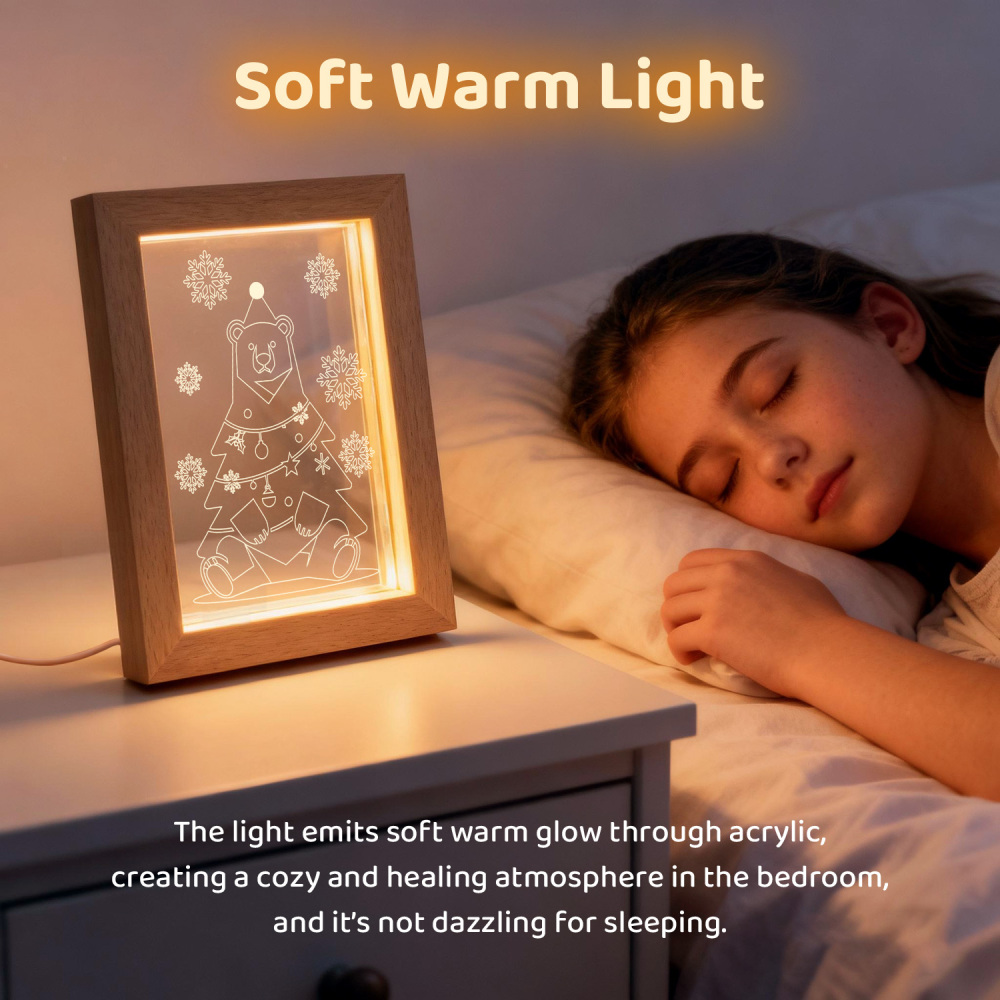 Glow Frames “Christmas Bear Tree” Light Frame