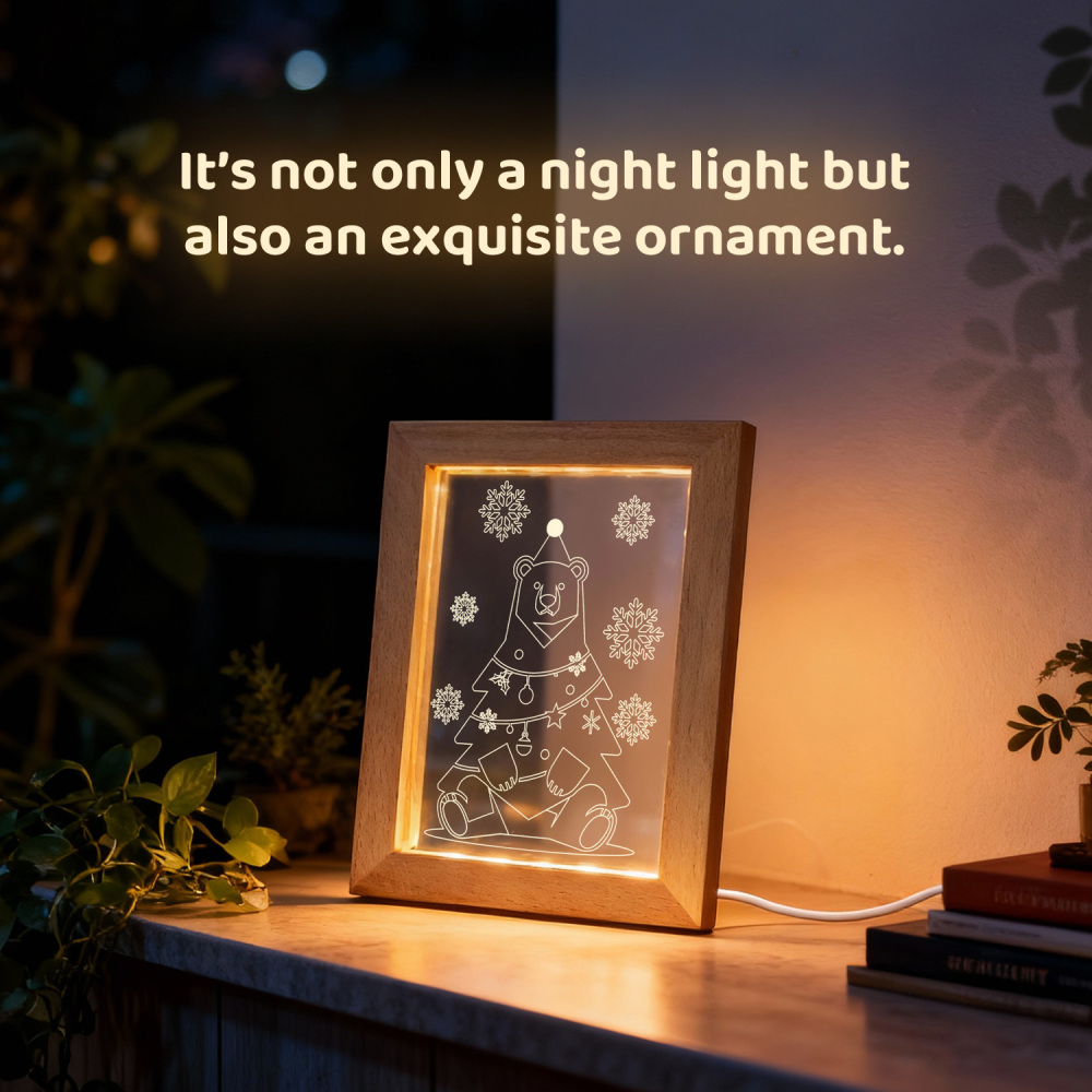 Glow Frames “Christmas Bear Tree” Light Frame