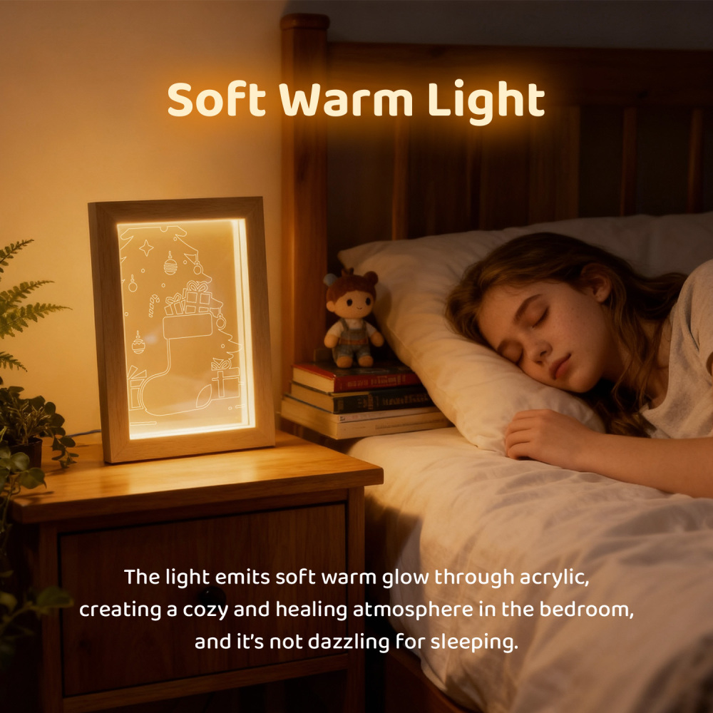 Glow Frames “Stocking Surprise” Christmas Light Frame