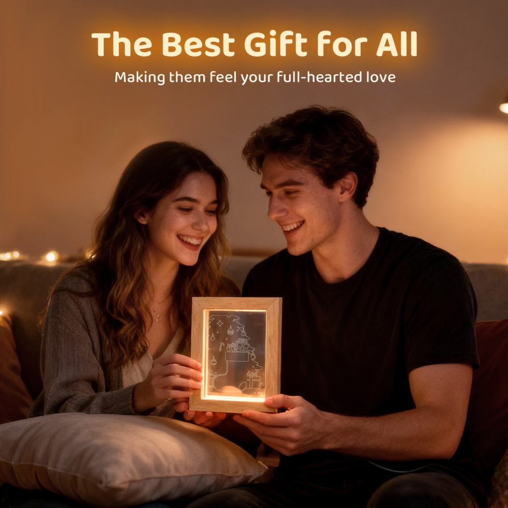 Glow Frames “Stocking Surprise” Christmas Light Frame