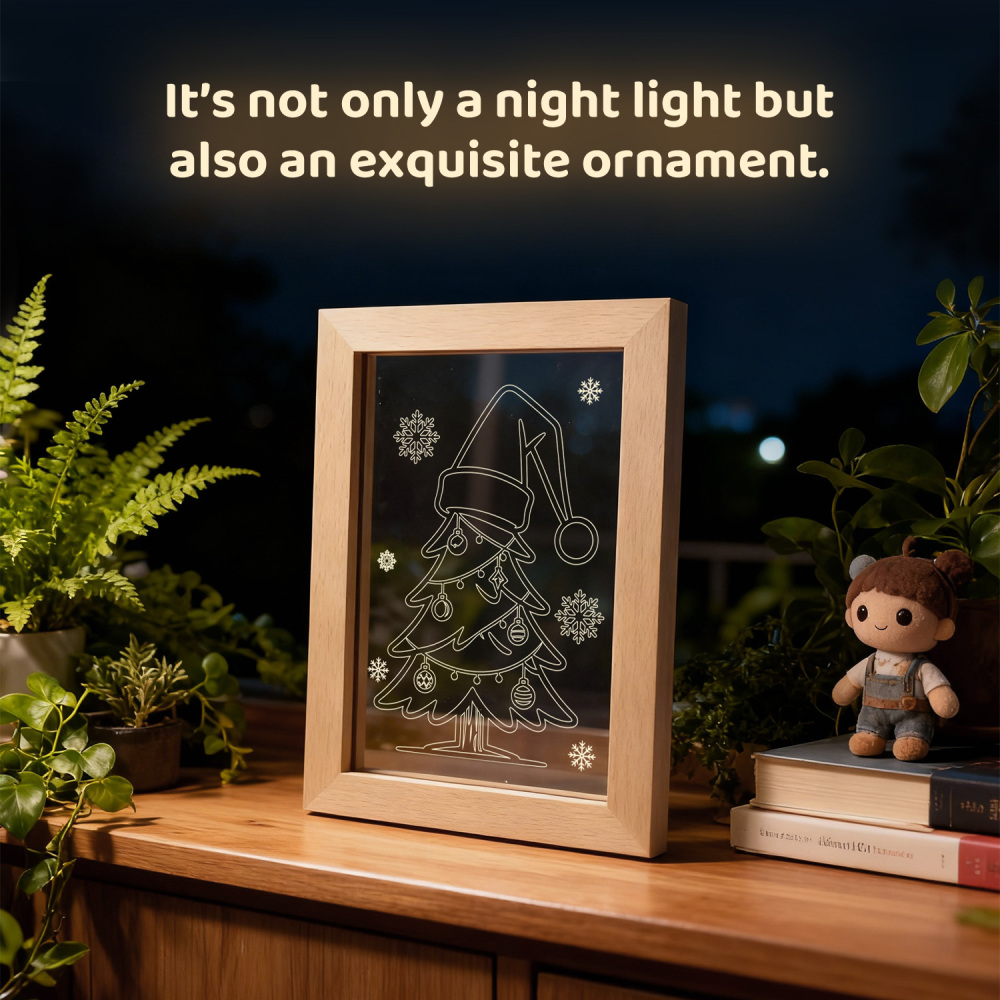 Glow Frames “Santa Hat Tree” Christmas Light Frame