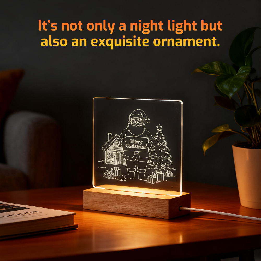 Night Glow Santa’s Christmas Scene Light