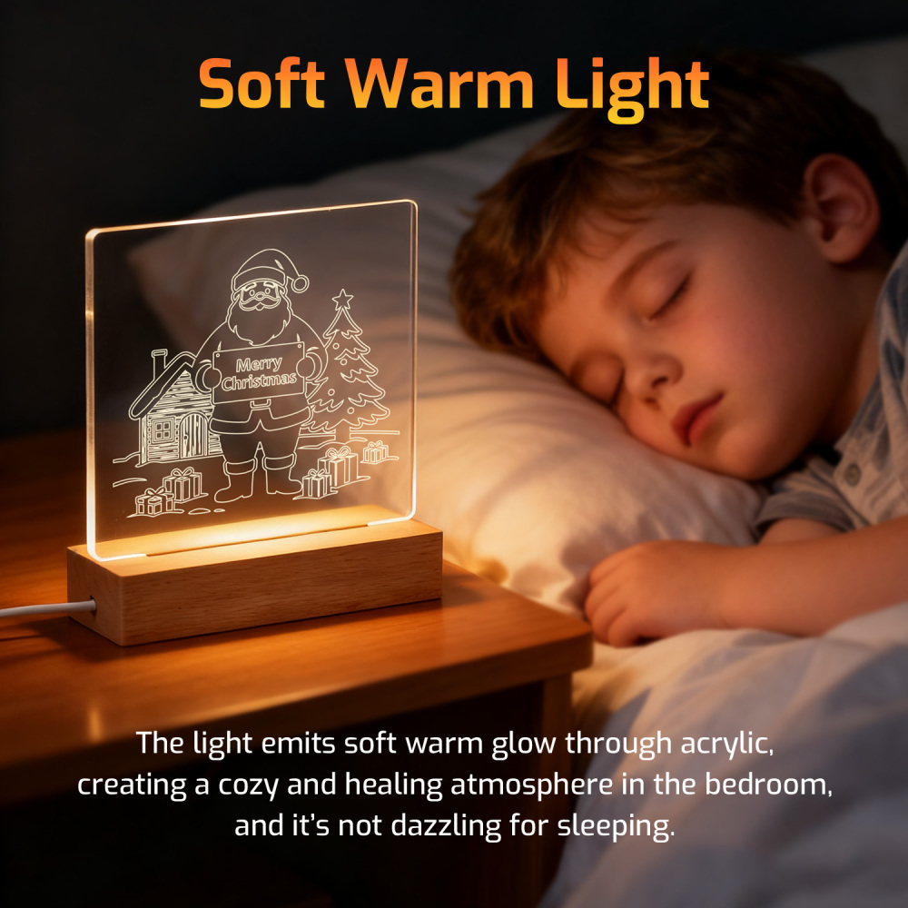 Night Glow Santa’s Christmas Scene Light