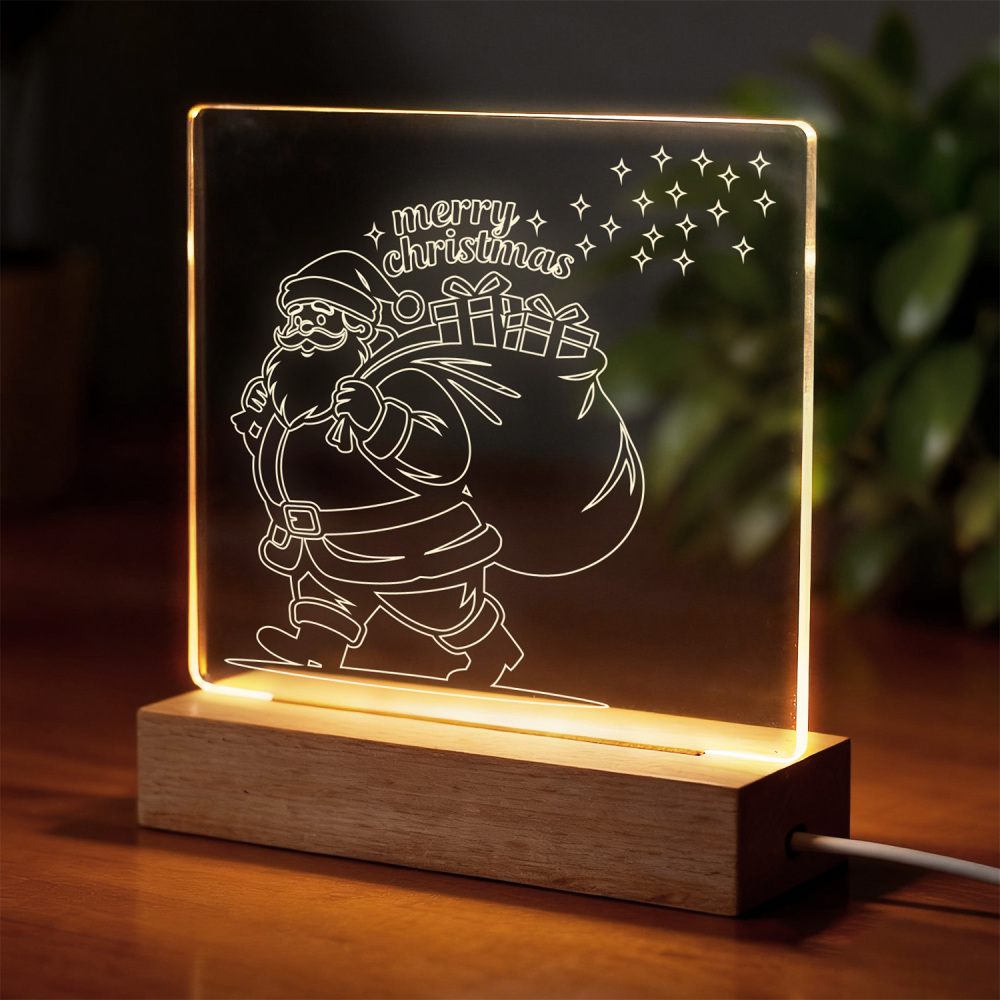 Night Glow Santa’s Gift Bag Xmas Light