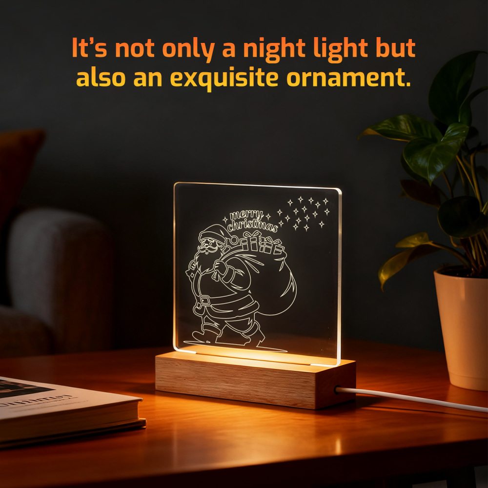 Night Glow Santa’s Gift Bag Xmas Light