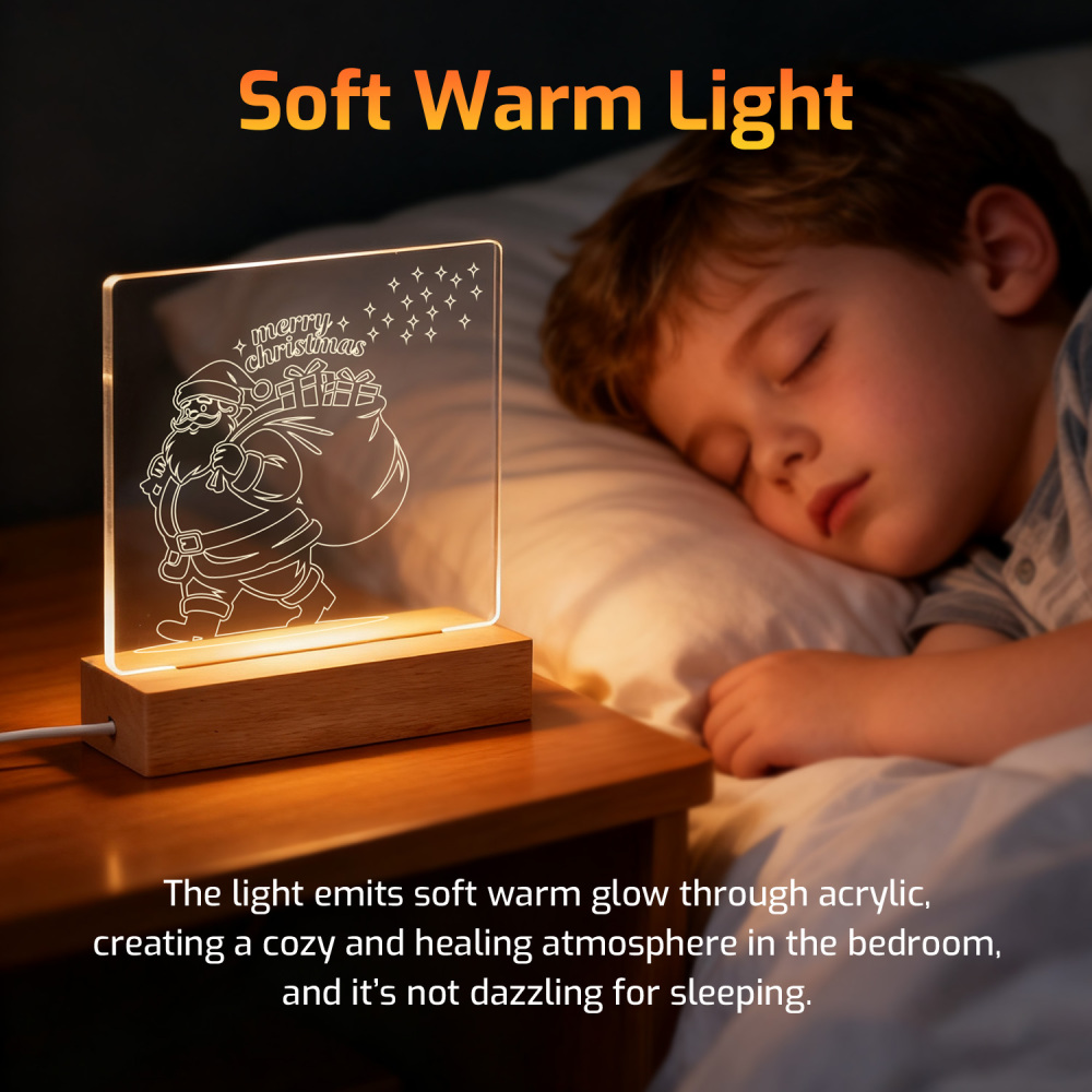 Night Glow Santa’s Gift Bag Xmas Light