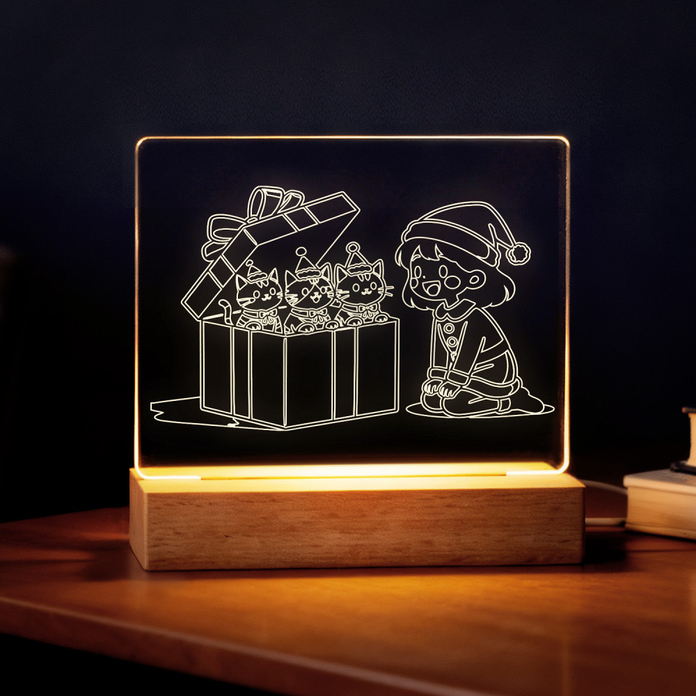 Night Glow “Kitty Surprise Box” Christmas Light