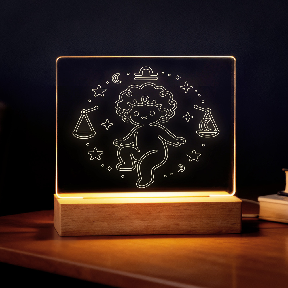Night Glow Libra Zodiac Light