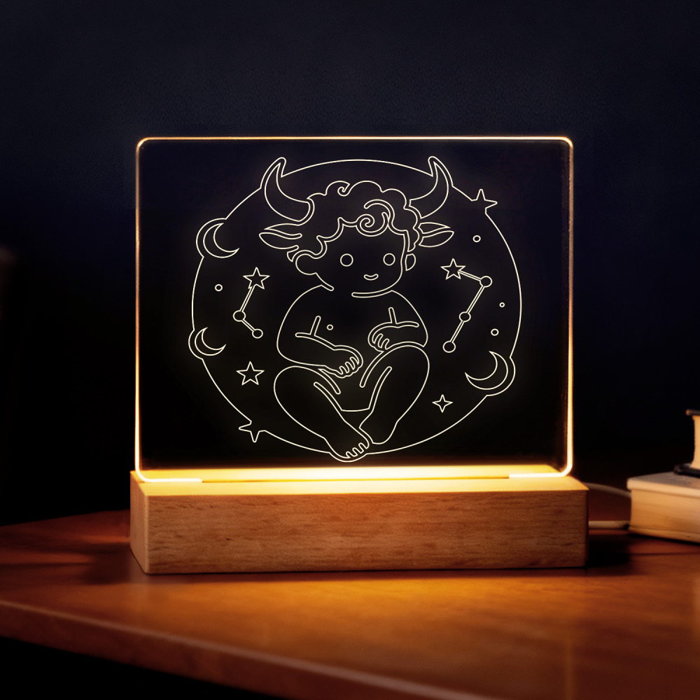 Night Glow Taurus Zodiac Light
