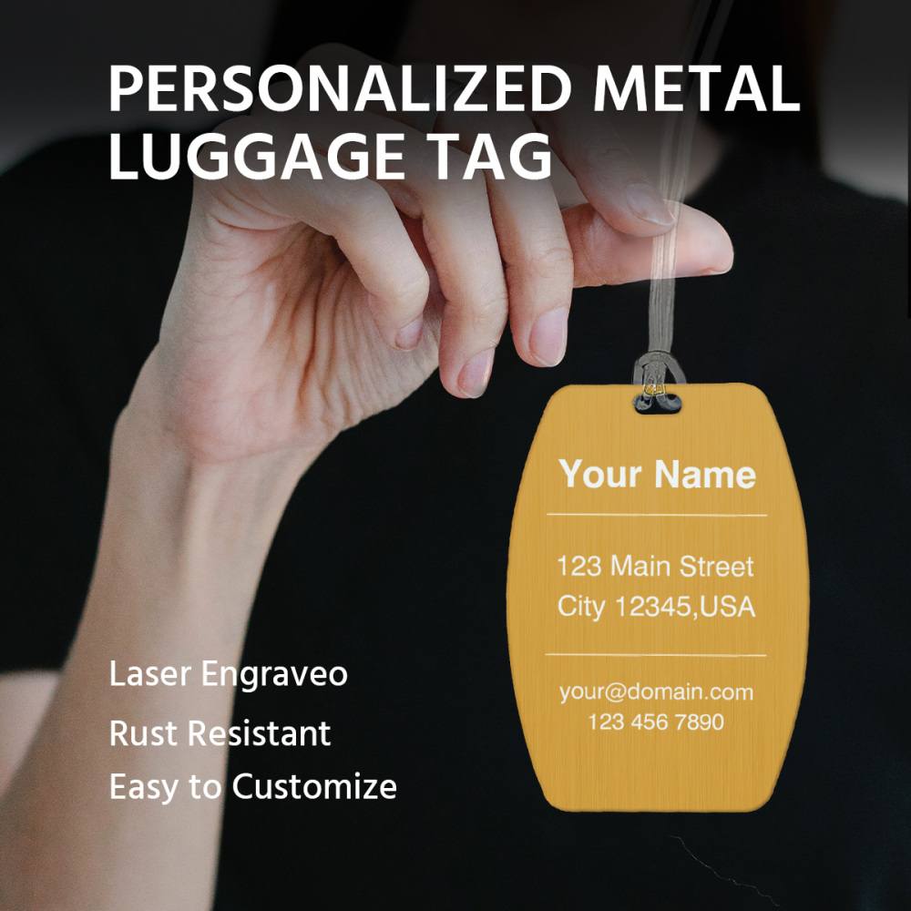 Curvy Barrel-Shaped Personalized Luggage Tag – Custom Engraving, Assorted Vibrant Hues, Sturdy Travel Bag Identifier