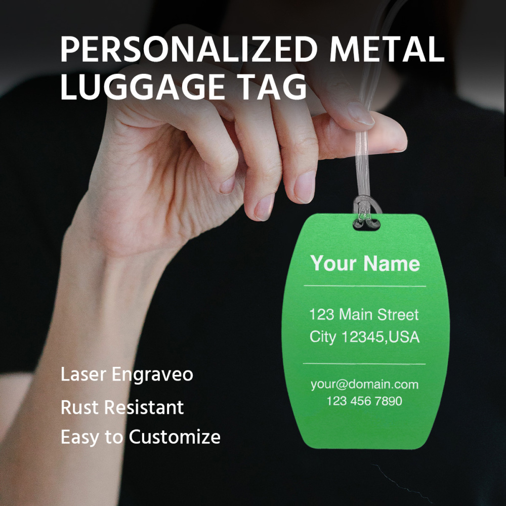 Curvy Barrel-Shaped Personalized Luggage Tag – Custom Engraving, Assorted Vibrant Hues, Sturdy Travel Bag Identifier