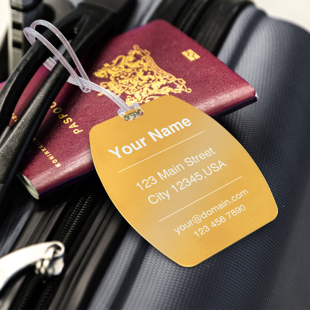 Curvy Barrel-Shaped Personalized Luggage Tag – Custom Engraving, Assorted Vibrant Hues, Sturdy Travel Bag Identifier