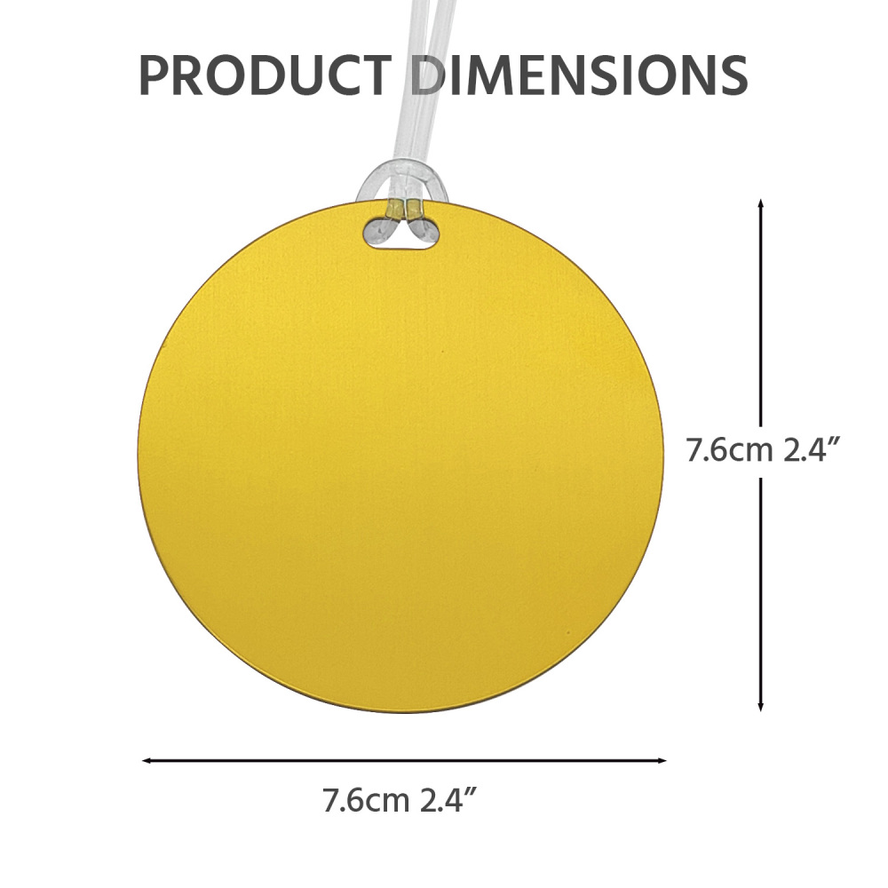 Classic Round Custom Luggage Tag – Customizable Name/Contact, Vibrant Color Options, Heavy-Duty Travel Luggage Marker