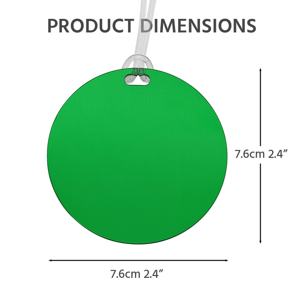 Classic Round Custom Luggage Tag – Customizable Name/Contact, Vibrant Color Options, Heavy-Duty Travel Luggage Marker