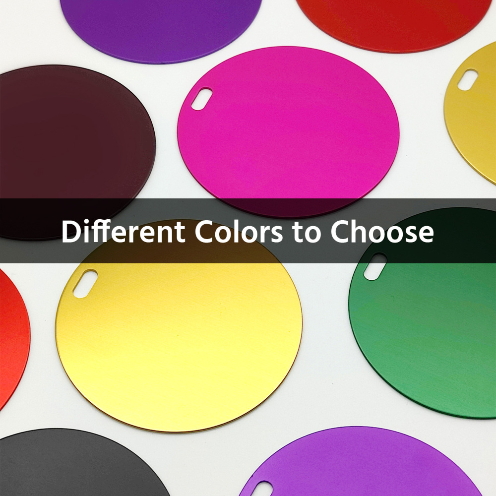 Classic Round Custom Luggage Tag – Customizable Name/Contact, Vibrant Color Options, Heavy-Duty Travel Luggage Marker