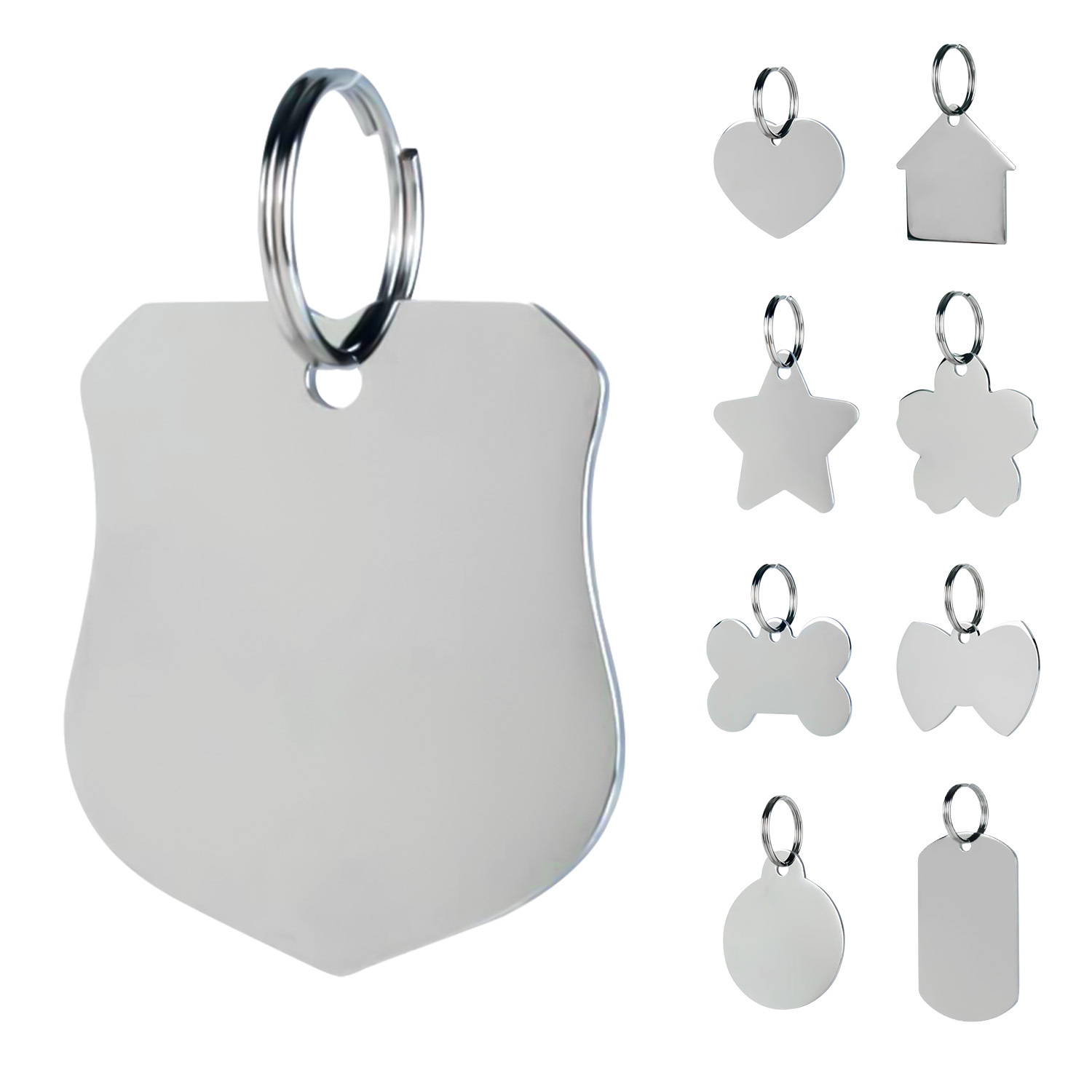 Personalized Stainless Steel Dog Tag for Pets - Engraved Name Tag for Dogs and Cats  - Slide-On ID Tag with Durable Construction and Easy-to-Read Text