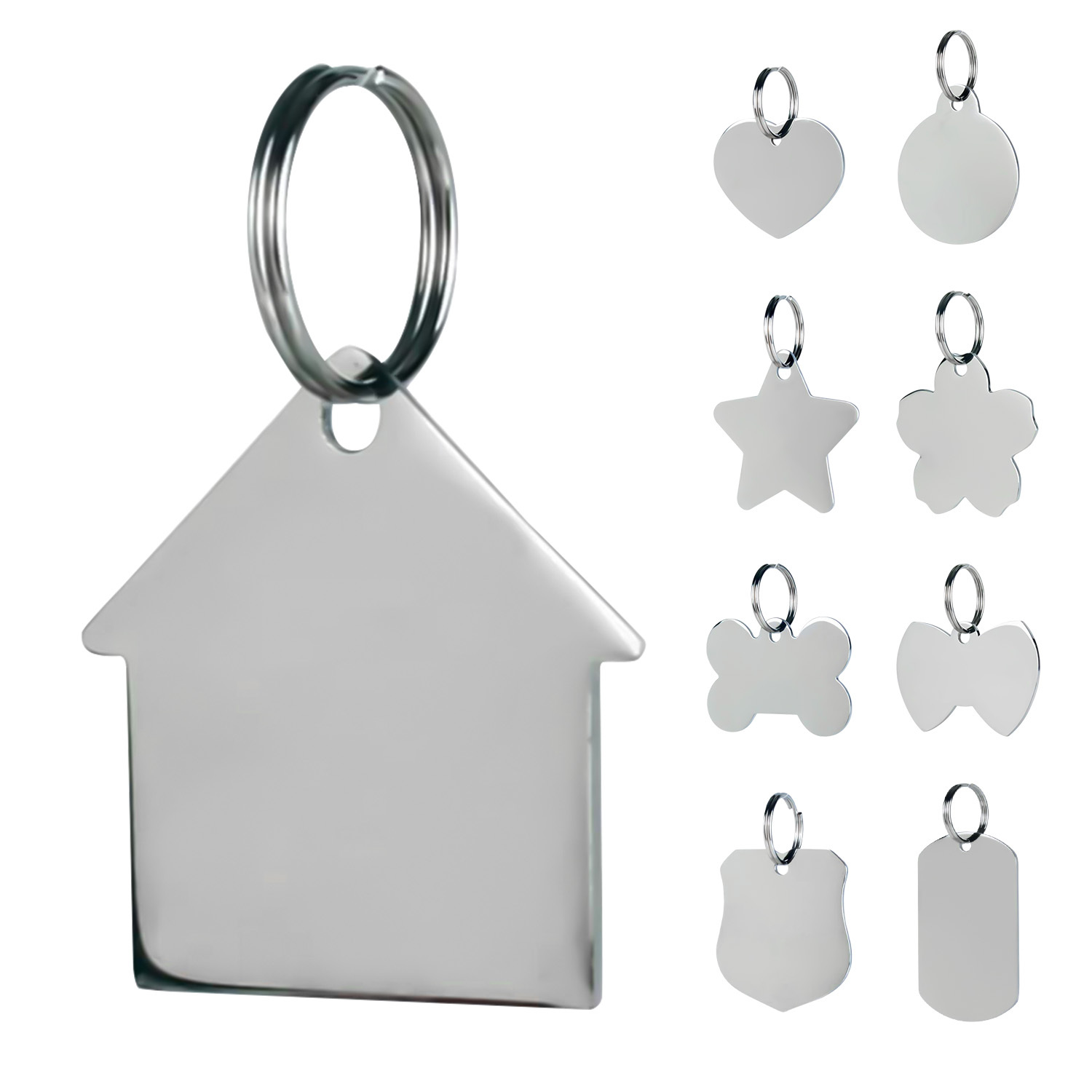 Personalized Stainless Steel Dog Tag for Pets - Engraved Name Tag for Dogs and Cats  - Slide-On ID Tag with Durable Construction and Easy-to-Read Text