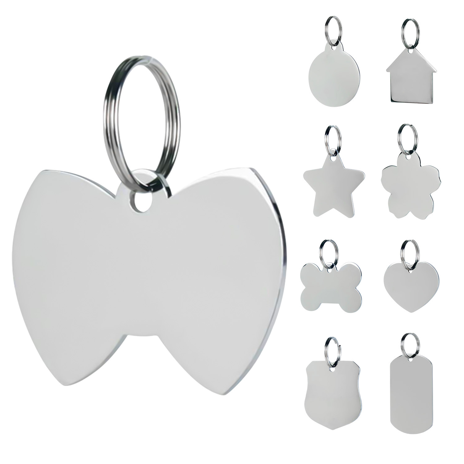 Personalized Stainless Steel Dog Tag for Pets - Engraved Name Tag for Dogs and Cats  - Slide-On ID Tag with Durable Construction and Easy-to-Read Text