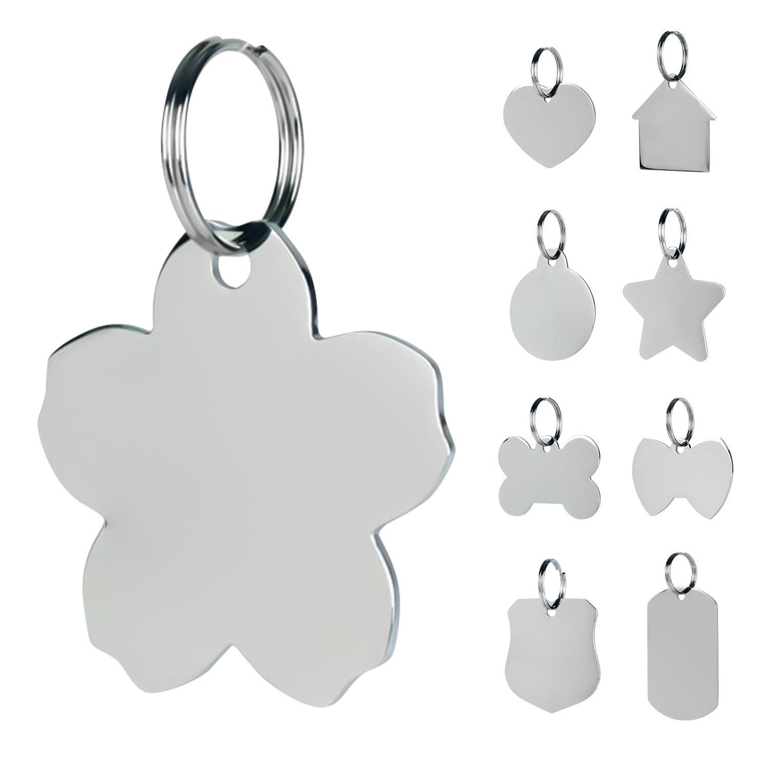 Stainless Steel Pet Tag - Bone